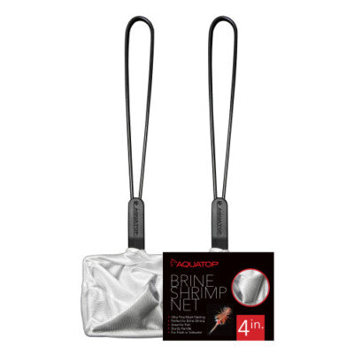Aquatop 4-Inch Brine Shrimp Net - Fine Mesh Aquarium Fish Net with 10-Inch Handle