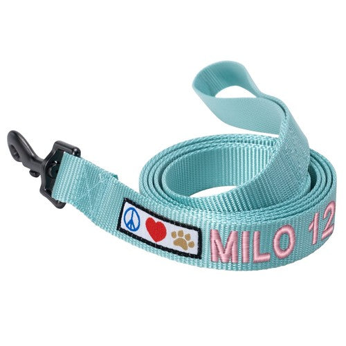 Li'l Pals Dog Leash 3/8" x 6' Blue Glitter - Small/X-Small Breed Puppy Lead