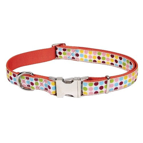 Coastal Pet Sublime Dog Collar - Yellow Chevron Aztec - Adjustable 12-18"