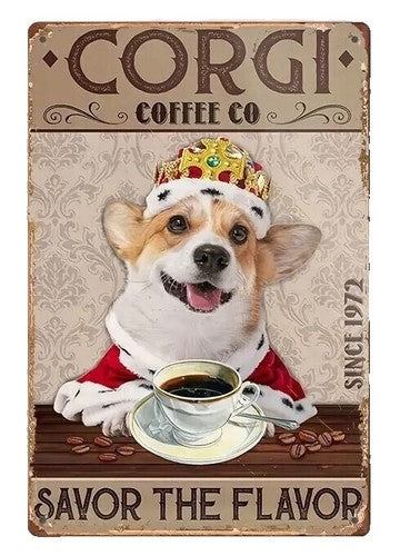 Dog Magnet - Goldendoodle "Happy Doodle Coffee" 2.5" x 3.5" Retro Pet Fridge Magnet