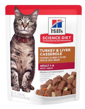 Hill's Science Diet Turkey & Liver Adult Wet Cat Food, 2.8 oz.