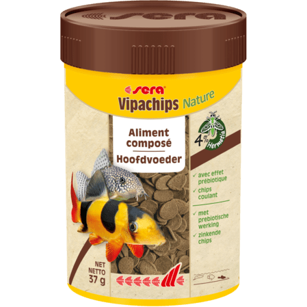 Sera Vipachips Nature Tablets - Bottom Feeder Fish Food - 100ml/37g