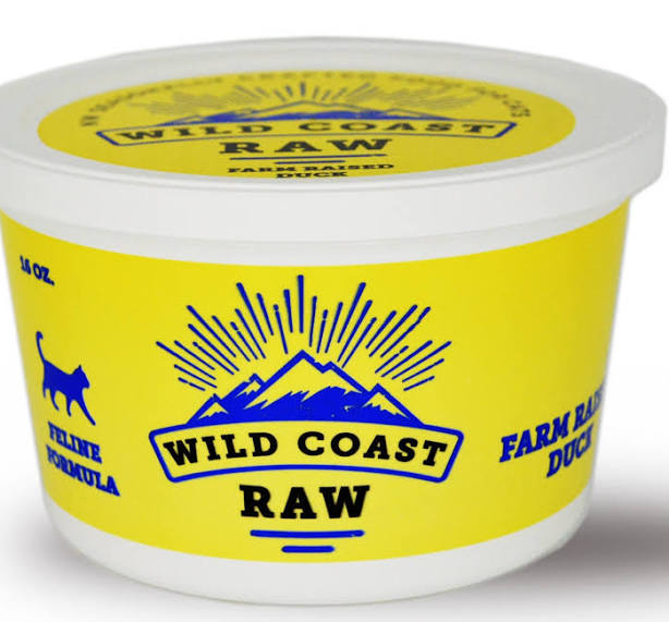 Wild Coast Raw Farm Raised Duck Frozen Cat Food - 16 oz (1 lb)
