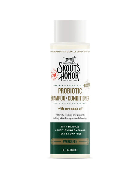 Skout's Honor Probiotic Shampoo + Conditioner - Evergreen - 16 oz Dog Grooming