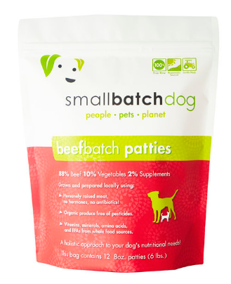 Small Batch Dog Raw Frozen Beef Patties - 6 lb Bag
