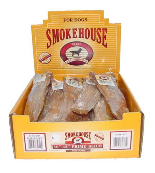 Smokehouse Prime Slice Beef Tendon Dog Chew - 10-12 inch, USA Made, Natural Treat