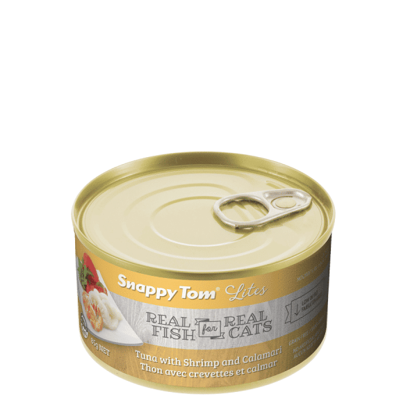 Snappy Tom Lites Tuna with Shrimp & Calamari Wet Cat Food, 3 oz Cans (24 Pack)