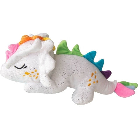 Snugarooz Dreamer Dragon White Plush Dog Toy - 14 inch, Squeaky & Crinkly