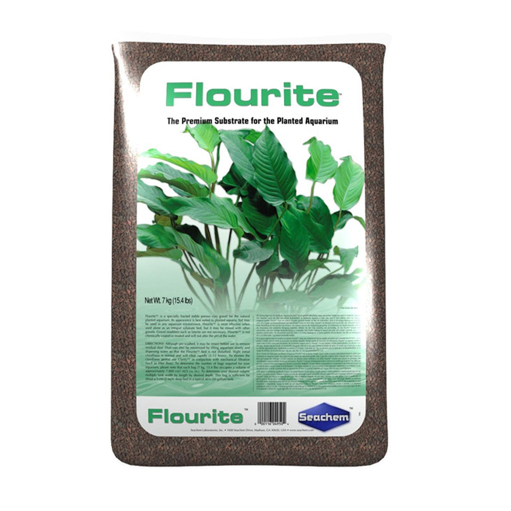 Seachem Flourite Planted Aquarium Substrate - Clay Gravel, Brown, 15.4 lbs / 7 kg
