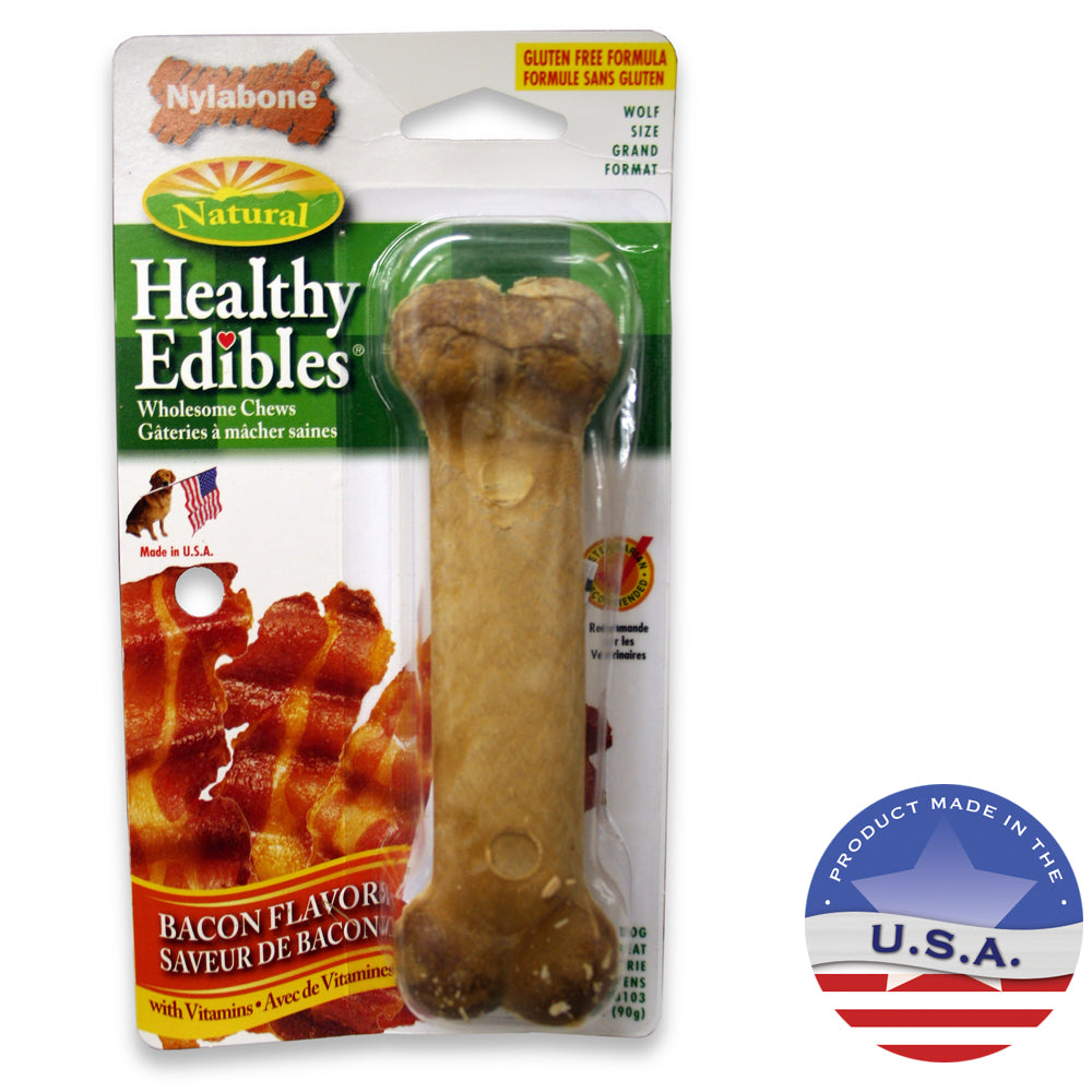 Nylabone Healthy Edibles Wholesome Dog Chews - Bacon Flav...