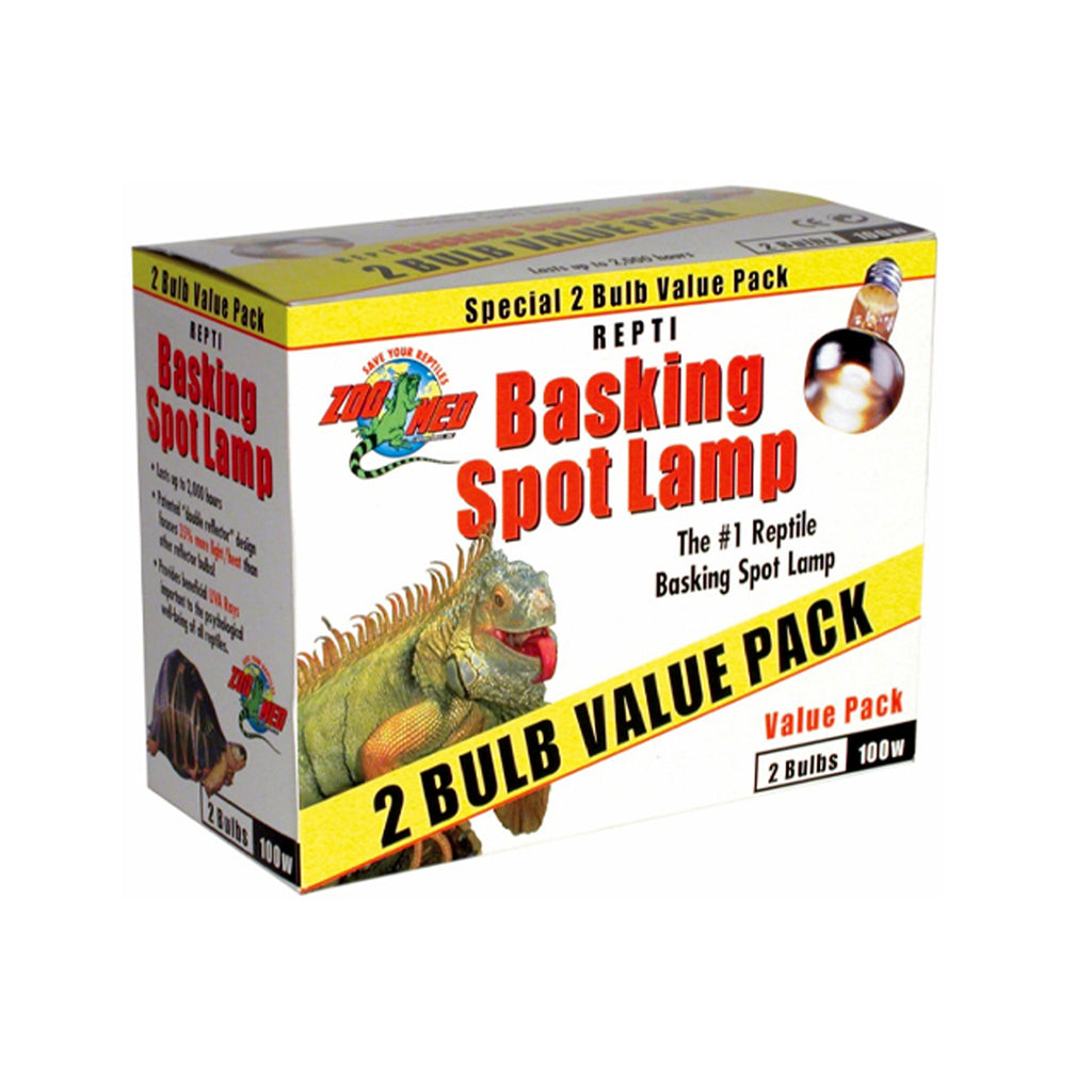 Zoo Med Repti Basking Spot Lamp Replacement Bulb - 100 Watts (2 Pack)