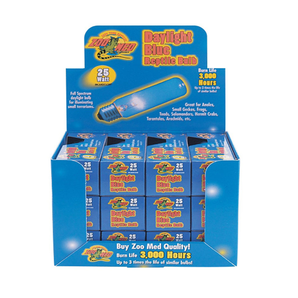 Zoo Med Daylight Blue Reptile Bulb - 25 Watt (3-Pack Option Available)