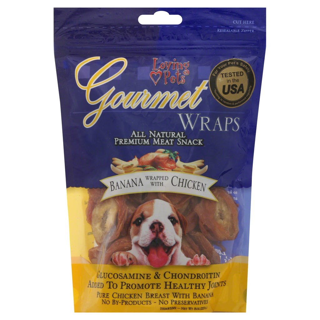 Loving Pets Gourmet Wraps Dog Treat Banana & Chicken  6 oz