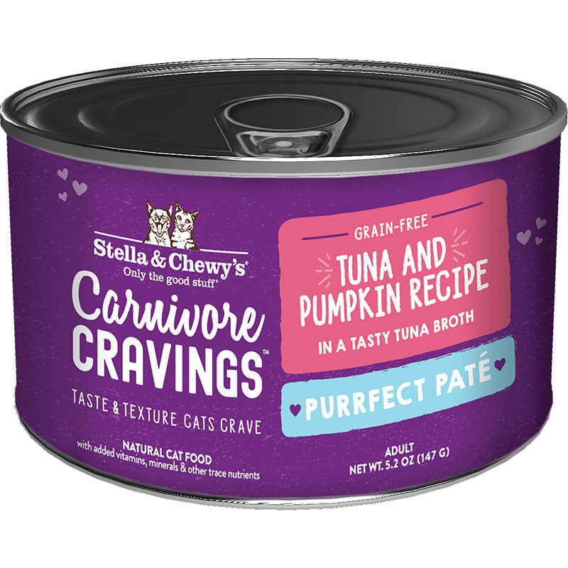 Stella & Chewy's Carnivore Cravings Pate Tuna & Pumpkin Cat Food, 5.2 oz
