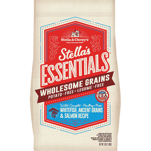 Stella & Chewy's Essentials Whitefish & Salmon with Ancient Grains Dry Dog Food 25 lb