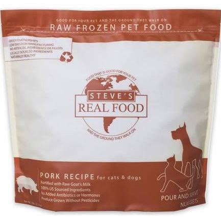 Steve's Real Food Pork Nuggets - Raw Frozen Dog & Cat Food - 5 lb Bag