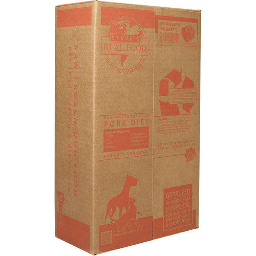 Steve's Real Food Pork Nuggets 9.75 lbs - Raw Frozen Dog & Cat Food