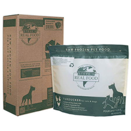 Steve's Real Food Turducken Nuggets - Raw Frozen Dog & Cat Food, 9.75 lb