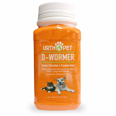 Urth Pet D-Wormer Supplement Powder - Tape/Round/Hook Worms - 5.8 oz Bottle