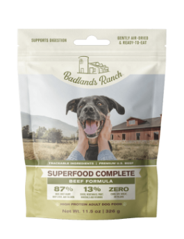 Badlands Ranch Superfood Complete Beef Air-Dried Dog Food - 11.5 oz Grain-Free Formula