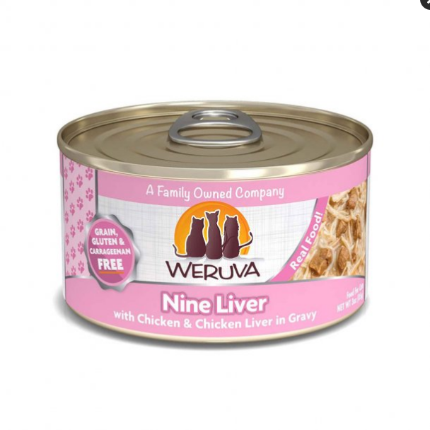 Weruva Classic Nine Liver with Chicken & Chicken Liver in Gravy Cat Food 3 Oz