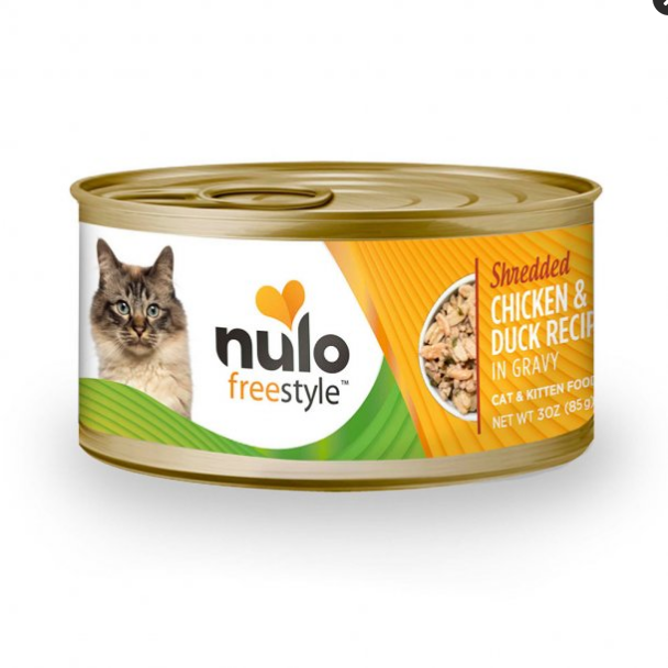 Nulo Freestyle Shredded Chicken & Duck Recipe in Gravy Cat & Kitten Food 3 Oz