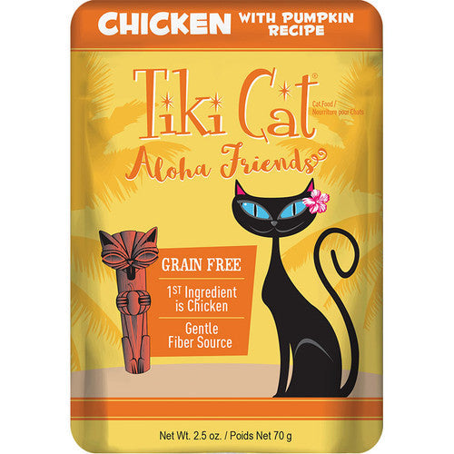 Tiki Cat Aloha Friends Chicken with Pumpkin Wet Cat Food, 2.5 oz.