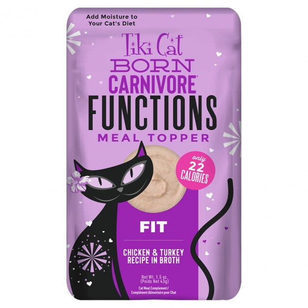 Tiki Cat Born Carnivore Fit Chicken & Turkey Cat Food Topper, 1.5oz Pouch