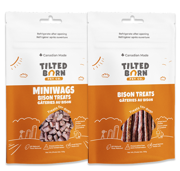 Tilted Barn Pepperoni Style Minwags Bison Dog Treats - 3.53oz - 10ct PDQ Tray