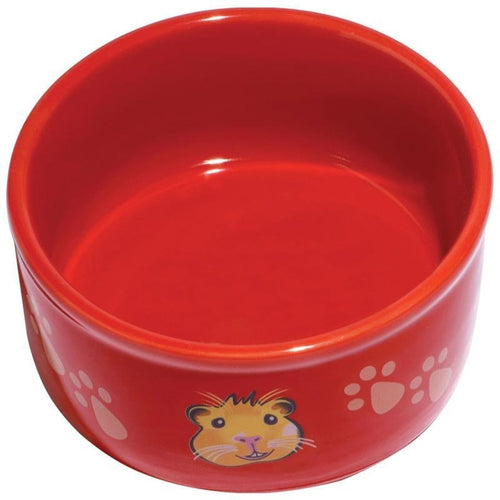 Kaytee Paw-Print Petware Bowl - Guinea Pig - 4.25 Inch - Small Animal Food Dish