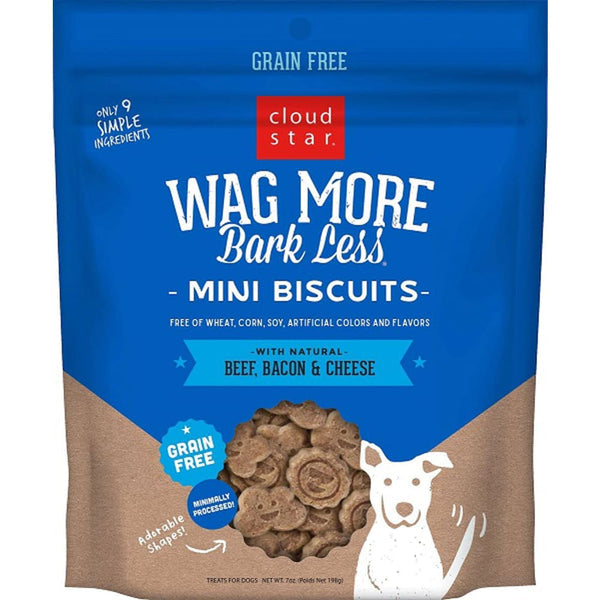 Wagmore Dog Grain Free Mini Baked Beef & Bacon Treats - 7oz
