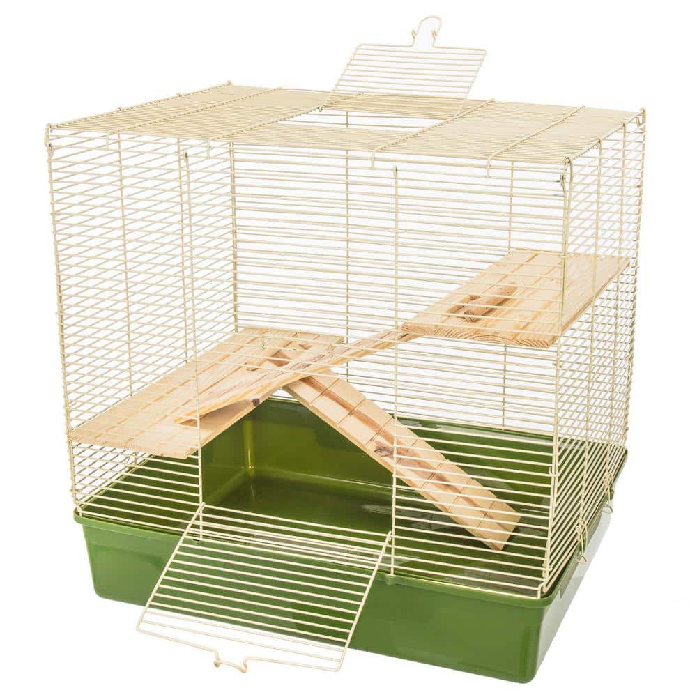 Natural's Rat Cage with Wooden Shelves and Ramps - 20.5 i...