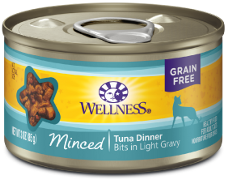 Wellness Complete Health Minced Chicken Dinner Grain-Free Wet Cat Food, 5.5 oz Can