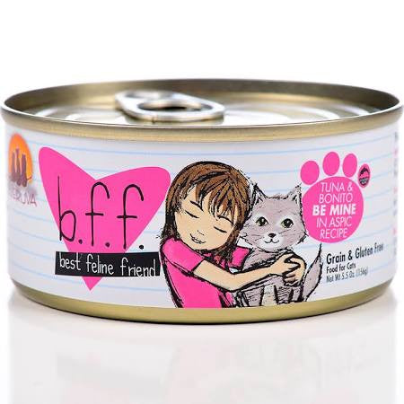 Weruva BFF Be Mine Tuna & Bonito in Gelee Wet Cat Food, 5.5 oz Can (24 Pack Available)