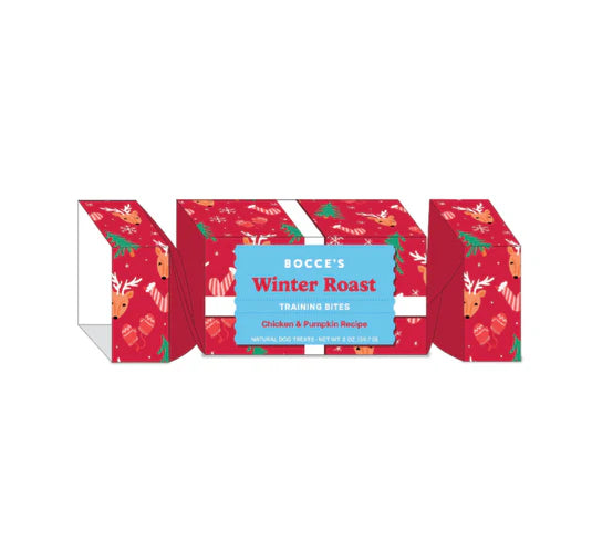Bocce's Bakery Winter Roast Cracker Dog Treats 2oz - Chicken & Pumpkin Training Bites
