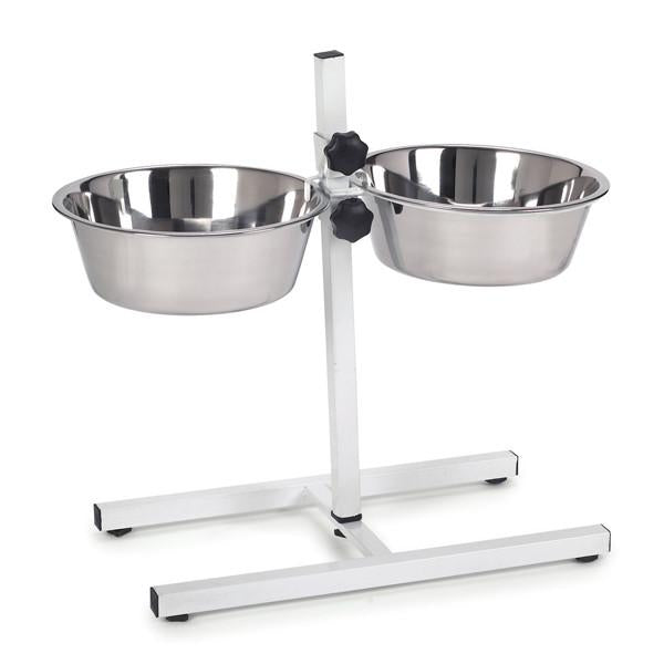 ProSelect Adjustable Dog Diners 5 Quarts - White (ZW055-9...