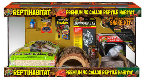 Zoo Med ReptiHabitat Snake Kit 40 Gallon - Complete Terrarium Setup