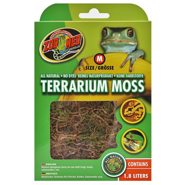 Zoo Med Terrarium Moss - Natural Sphagnum Moss Substrate - 30-40 Gallon Size - For Amphibians & Reptiles