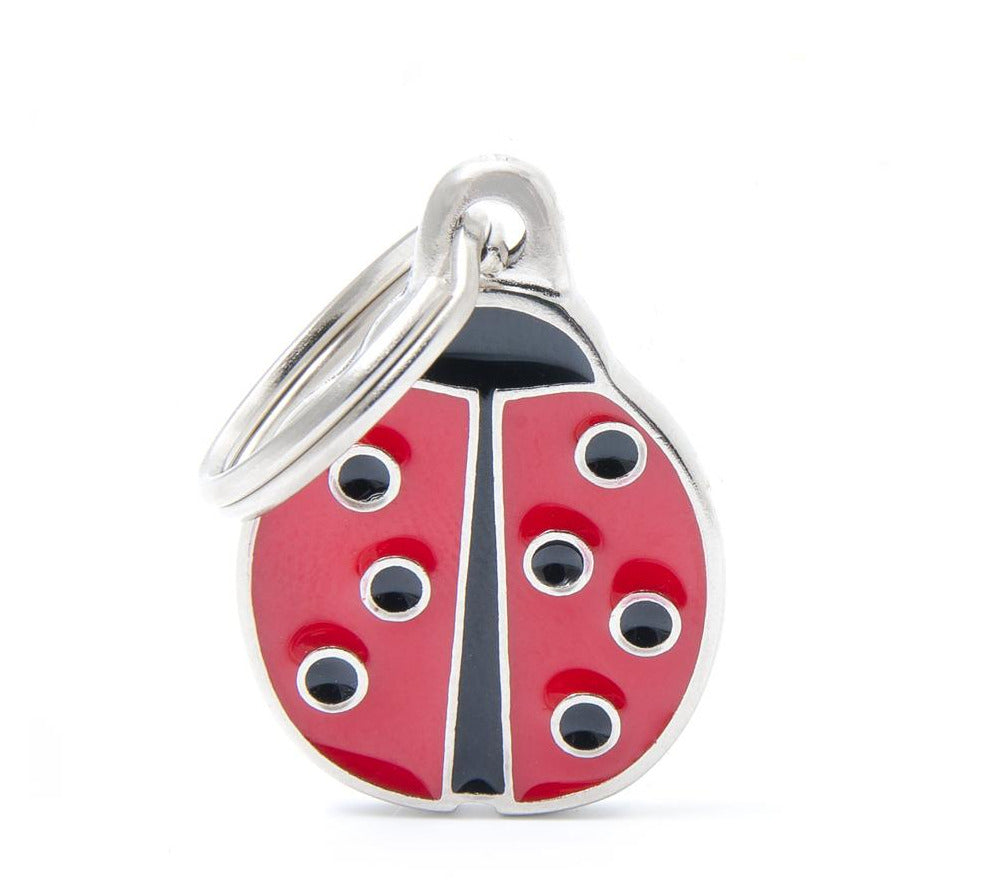 My Family Charms Ladybug Pet ID Tag - Italian Made, Hand Enameled