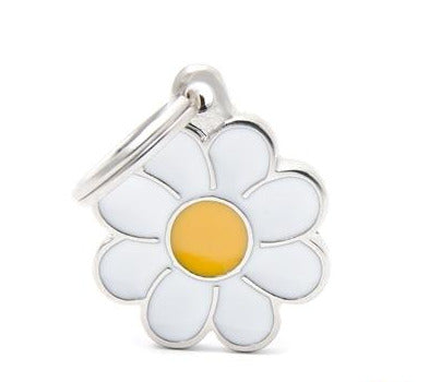 MyFamily Charms Daisy Pet ID Tag - Customizable Engraved Flower Tag