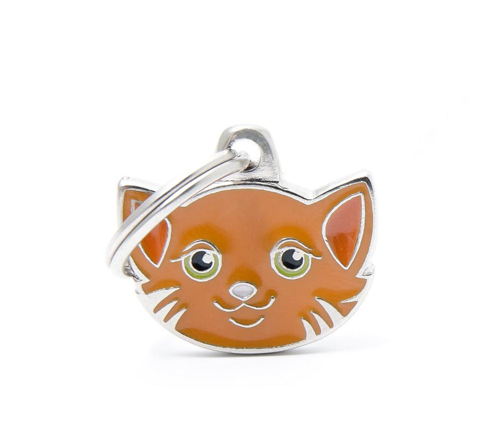 My Family Friends ID Tag - Red European Shorthair Cat - Engravable Pet Tag