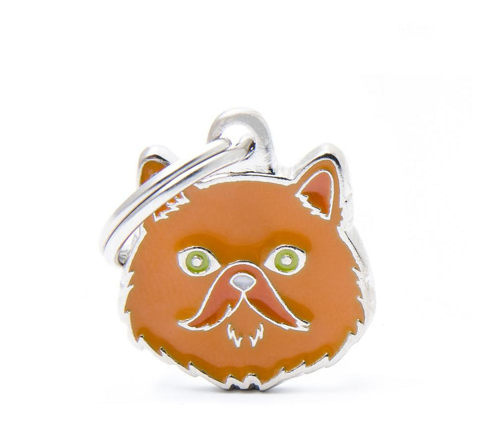 MyFamily Friends Red Persian Cat ID Tag - Engravable Pet Tag