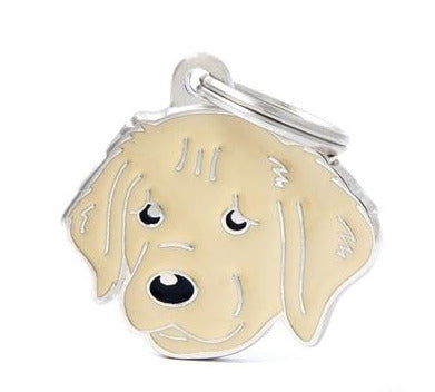 My Family Friends Golden Retriever Pet ID Tag