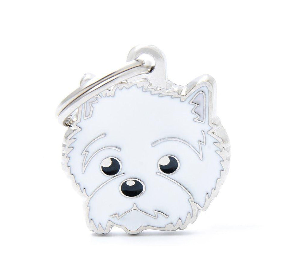 My Family Friends West Highland White Terrier Dog ID Tag - Engravable Pet Tag
