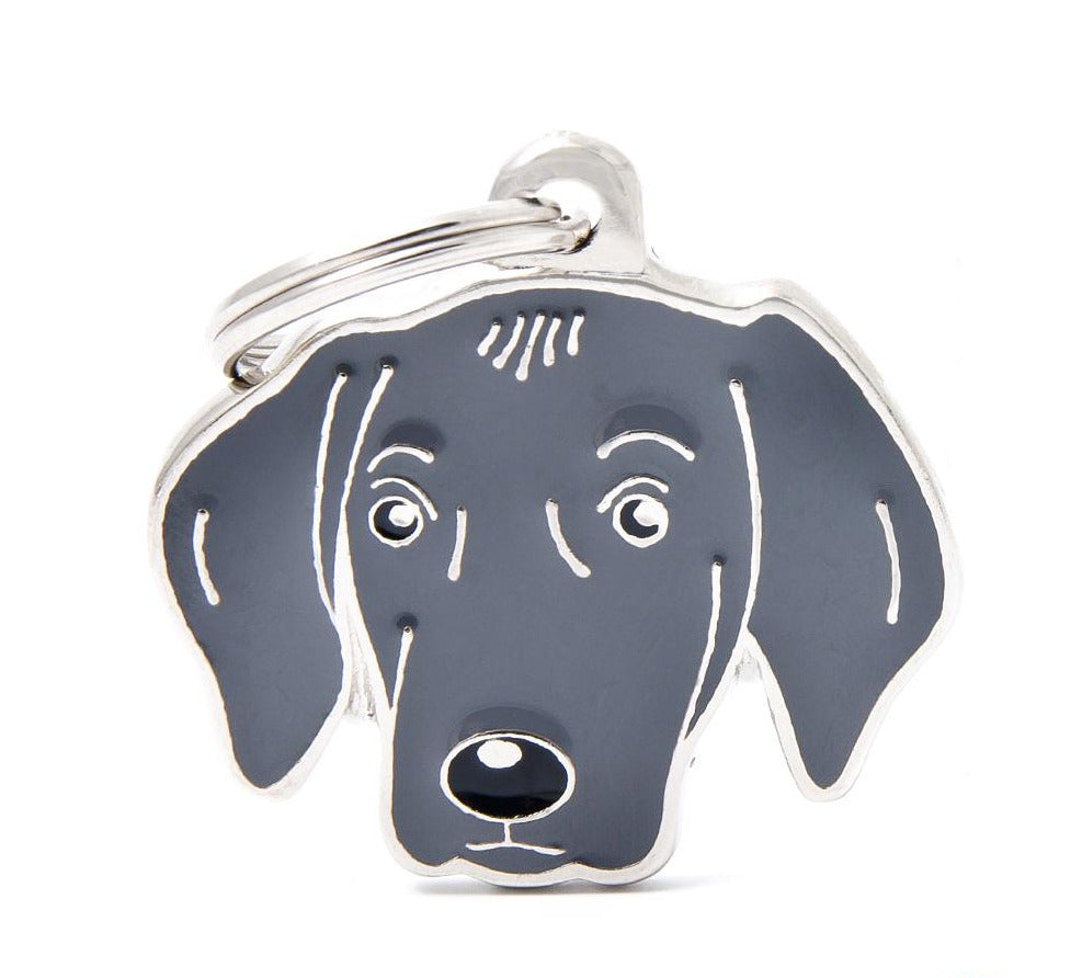 My Family Friends Weimaraner Dog ID Tag - Personalized Engraved Pet Tag