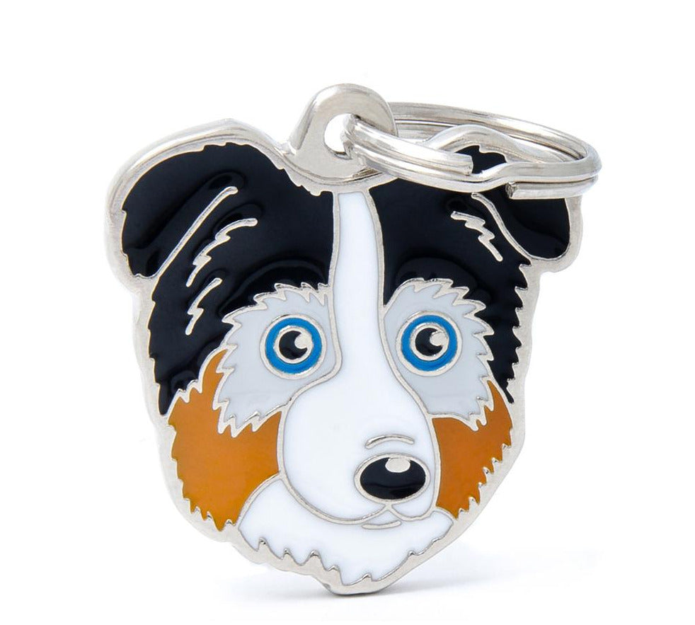 My Family Friends Australian Shepherd Dog ID Tag - Engravable Pet Tag