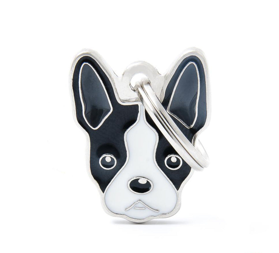 My Family Friends Boston Terrier ID Tag - Engravable Pet Tag