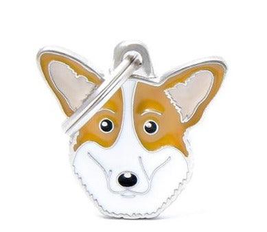 My Family Friends Welsh Corgi Cardigan Dog ID Tag - Enamel Pet Tag