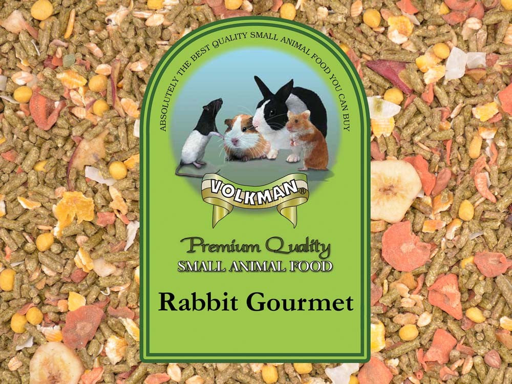 Volkman Rabbit Gourmet Food - 4 lb Bag, Adult Rabbit Food with Timothy Hay Pellets