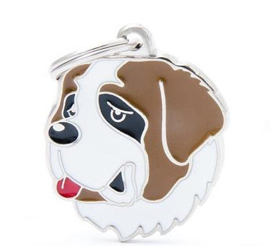 MyFamily Friends Saint Bernard Dog ID Tag - Engravable Pet Tag